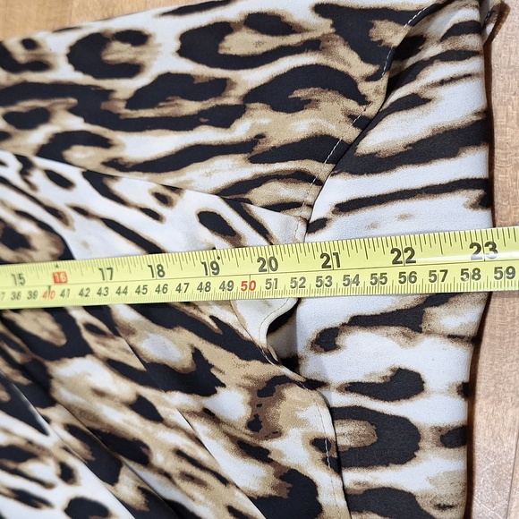 Chico Leopard Cheetah Tiger Print Sequin Women's‎ Top Cropped LSU Plus Sz - Picture 7 of 8